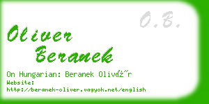 oliver beranek business card